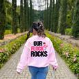 Our Flock Rocks Flamingo Mother's Day Teacher Women's Sweatshirt Back Print Light Pink Our Flock Rocks Flamingo Mother's Day Teacher Women's Sweatshirt Back Print Light Pink