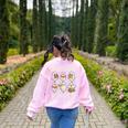 Groovy Halloween Ghost Read More Boooooks Librarian Teacher For Men Women Kids Women's Sweatshirt Back Print Light Pink Groovy Halloween Ghost Read More Boooooks Librarian Teacher For Men Women Kids Women's Sweatshirt Back Print Light Pink