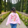 Groovy In My Spooky Teacher Era Halloween Party Boo Women's Sweatshirt Back Print Light Pink Groovy In My Spooky Teacher Era Halloween Party Boo Women's Sweatshirt Back Print Light Pink