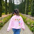 Growth Mindset Teacher Power Of Yet Inspirational Women's Sweatshirt Back Print Light Pink Growth Mindset Teacher Power Of Yet Inspirational Women's Sweatshirt Back Print Light Pink