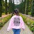 Halloween History Teacher Prisoner Costume Women's Sweatshirt Back Print Light Pink Halloween History Teacher Prisoner Costume Women's Sweatshirt Back Print Light Pink