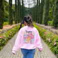 Happy Dot Day 2025 Coquette Bow Teachers Kids Boys Girls Women's Sweatshirt Back Print Light Pink