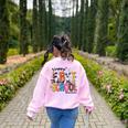 Happy First Day Of School PE Teacher Life Back To School Women's Sweatshirt Back Print Light Pink Happy First Day Of School PE Teacher Life Back To School Women's Sweatshirt Back Print Light Pink