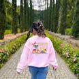 Haunted By 6-7 Teacher Halloween 67 Women's Sweatshirt Back Print Light Pink Haunted By 6-7 Teacher Halloween 67 Women's Sweatshirt Back Print Light Pink