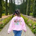 Hello Pre-K Pencil Teacher Student Tie Dye Women's Sweatshirt Back Print Light Pink Hello Pre-K Pencil Teacher Student Tie Dye Women's Sweatshirt Back Print Light Pink