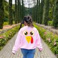 Hilarious Turkey Halloween Thanksgiving Teacher Nurse Women's Sweatshirt Back Print Light Pink