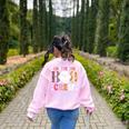 Infant Teacher Boo Crew Halloween Costume Women's Sweatshirt Back Print Light Pink
