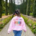 Its Okay To Feel All The Feels Mood Color Crayons Teacher Women's Sweatshirt Back Print Light Pink Its Okay To Feel All The Feels Mood Color Crayons Teacher Women's Sweatshirt Back Print Light Pink