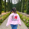 K Is For Kindergarten Teacher Coquette Bow Back To School Women's Sweatshirt Back Print Light Pink K Is For Kindergarten Teacher Coquette Bow Back To School Women's Sweatshirt Back Print Light Pink