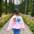 K Is For Kindergarten Teacher Tie Dye Back To School Kinder For Men Women Girls Kids Women's Sweatshirt Back Print Light Pink