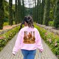 Librarian Turkey Reading Book Fall Thanksgiving Teacher Book Women's Sweatshirt Back Print Light Pink Librarian Turkey Reading Book Fall Thanksgiving Teacher Book Women's Sweatshirt Back Print Light Pink