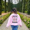 Love Job For Little Reasons Daycare Teacher Graphic Women's Sweatshirt Back Print Light Pink