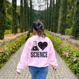 I Love Science Lover Teacher Scientist Sciences Women's Sweatshirt Back Print Light Pink I Love Science Lover Teacher Scientist Sciences Women's Sweatshirt Back Print Light Pink