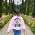 Mad Scientist Science Teacher Halloween Costume Teen Girls Women's Sweatshirt Back Print Light Pink