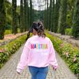 Maestra Fabulosa Bilingual Spanish Espanol Teacher School Women's Sweatshirt Back Print Light Pink Maestra Fabulosa Bilingual Spanish Espanol Teacher School Women's Sweatshirt Back Print Light Pink