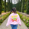No Taki When Teacher Taki Education Classroom Teacher For Men Women Girls Kids Women's Sweatshirt Back Print Light Pink
