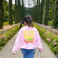 No Taki When Teacher Taki Teacher Pun Humor Women's Sweatshirt Back Print Light Pink No Taki When Teacher Taki Teacher Pun Humor Women's Sweatshirt Back Print Light Pink