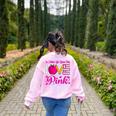 In October We Wear Pink Love Teacher Breast Cancer Awareness Women's Sweatshirt Back Print Light Pink