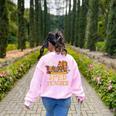 One Thankful Sped Teacher Cute Thanksgiving Women Women's Sweatshirt Back Print Light Pink