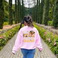 One Thankful Substitute Teacher Turkey Leopard Thanksgiving For Men Women Women's Sweatshirt Back Print Light Pink