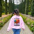 One Thankful Teacher Thanksgiving TurkeyCute Pencil Women's Sweatshirt Back Print Light Pink