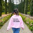 PE Teacher The Man Myth Legend Women's Sweatshirt Back Print Light Pink PE Teacher The Man Myth Legend Women's Sweatshirt Back Print Light Pink
