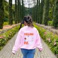 PE Teacher Voice PE Teacher School Fitness Class Women's Sweatshirt Back Print Light Pink
