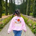 Pirate Teacher Men Women Kids Women's Sweatshirt Back Print Light Pink Pirate Teacher Men Women Kids Women's Sweatshirt Back Print Light Pink
