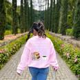 Reading 67 Six Seven Meme English Teacher Book Lover Women's Sweatshirt Back Print Light Pink Reading 67 Six Seven Meme English Teacher Book Lover Women's Sweatshirt Back Print Light Pink