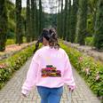 Reading Books Librarian Reader Nerd I'm Ok Teacher School Women's Sweatshirt Back Print Light Pink Reading Books Librarian Reader Nerd I'm Ok Teacher School Women's Sweatshirt Back Print Light Pink