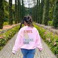 Retro ALways Cite Your Evidence Bruh ELA Teacher For Men Women Kids Women's Sweatshirt Back Print Light Pink