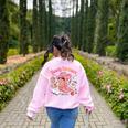 Retro Howdy Partners Cowgirl Cowboy Teacher Back To School Women's Sweatshirt Back Print Light Pink