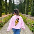 Retro Pencil Pencil Back To School Teacher Student Women's Sweatshirt Back Print Light Pink Retro Pencil Pencil Back To School Teacher Student Women's Sweatshirt Back Print Light Pink