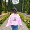 Science Girl Chemistry Biology Student Teacher Women's Sweatshirt Back Print Light Pink