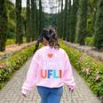 Science Of Reading I Love To Teach UFLI Teacher Literacy Women's Sweatshirt Back Print Light Pink