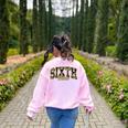 Sixth Grade Teacher Student Camouflage Back To School Women's Sweatshirt Back Print Light Pink