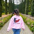 This Is My Super ESL Teacher Costume Lazy Halloween Women's Sweatshirt Back Print Light Pink