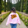 Super Teacher SuperTeacher Women's Sweatshirt Back Print Light Pink Super Teacher SuperTeacher Women's Sweatshirt Back Print Light Pink