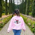 I Survived 100 Days Of School Teacher Kids Cat Lover Women's Sweatshirt Back Print Light Pink I Survived 100 Days Of School Teacher Kids Cat Lover Women's Sweatshirt Back Print Light Pink