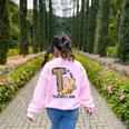 T Is For Teacher’s Aide Back To First Day Of School Leopard Men Women Girls Kids Women's Sweatshirt Back Print Light Pink T Is For Teacher’s Aide Back To First Day Of School Leopard Men Women Girls Kids Women's Sweatshirt Back Print Light Pink