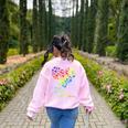 It Takes A Big Heart To Shape Little Minds Teacher Student Men Women Kids Women's Sweatshirt Back Print Light Pink