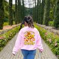 I Teach The Cutest Pumpkins In The Patch Teacher Halloween Women's Sweatshirt Back Print Light Pink