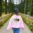 Teach Love Inspire Pre-k Teacher Apple Leopard Red Plain Women's Sweatshirt Back Print Light Pink
