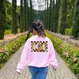 Teacher Appreciation Boho Floral Leopard Checkered Women's Sweatshirt Back Print Light Pink Teacher Appreciation Boho Floral Leopard Checkered Women's Sweatshirt Back Print Light Pink