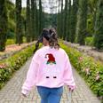 Teacher Gnome Xmas Family Matching Plaid Christmas Gnomes Women's Sweatshirt Back Print Light Pink