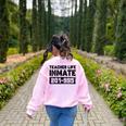 Teacher Life Jail Inmate Prisoner Halloween Costume Women's Sweatshirt Back Print Light Pink Teacher Life Jail Inmate Prisoner Halloween Costume Women's Sweatshirt Back Print Light Pink