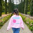 Teacher Of Tiny Humans Preschool Pre K Kindergarten Teacher Women's Sweatshirt Back Print Light Pink Teacher Of Tiny Humans Preschool Pre K Kindergarten Teacher Women's Sweatshirt Back Print Light Pink