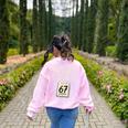 Teachers 67 Meme Women's Sweatshirt Back Print Light Pink Teachers 67 Meme Women's Sweatshirt Back Print Light Pink