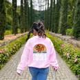 Thanksgiving Dance Teacher Gobble Squad Turkey Women's Sweatshirt Back Print Light Pink