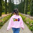 TOD Itinerant Teacher Of The Deaf Halloween ASL Interpreters Women's Sweatshirt Back Print Light Pink TOD Itinerant Teacher Of The Deaf Halloween ASL Interpreters Women's Sweatshirt Back Print Light Pink